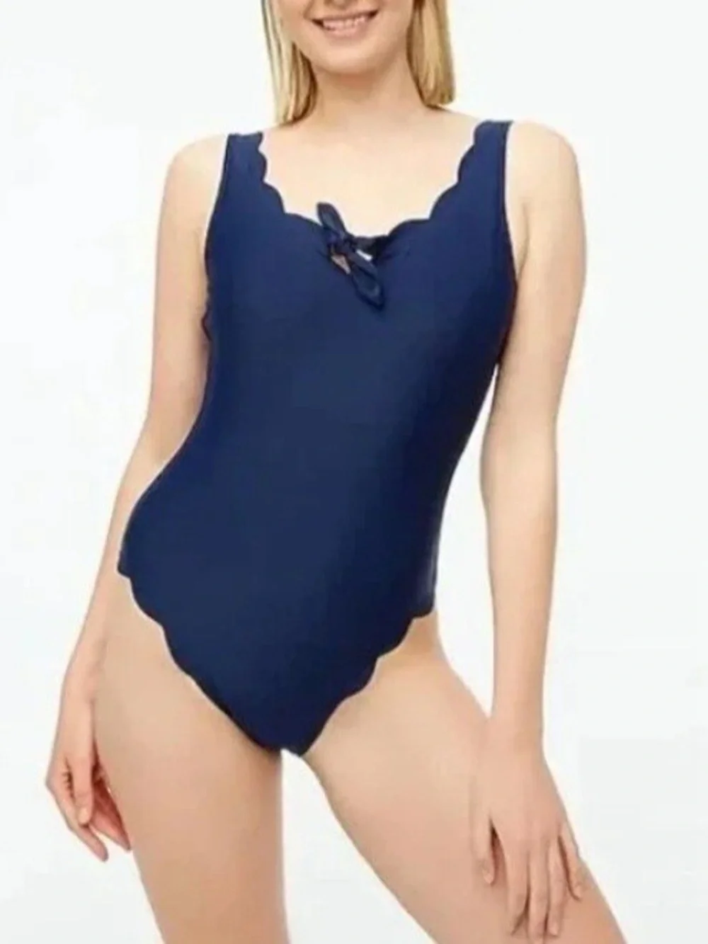 J. Crew Scalloped One-Piece Swimsuit - New! - Size Large